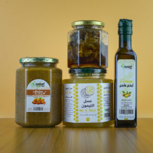 باقة الإفطار المغربي تتضمن هذه الباقة: أملو المغربي باللوز عسل الليمون عسل الأركان شهد العسل كهدية